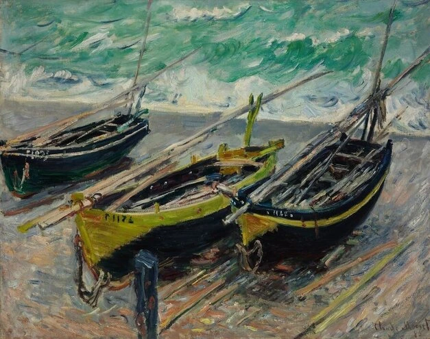 claude monet, painting, oil on canvas, artistic, nature, outside, sky, clouds, landscape, sea, ocean, water, boats, beach, waves, claude monet, claude monet, claude monet, claude monet, claude monet