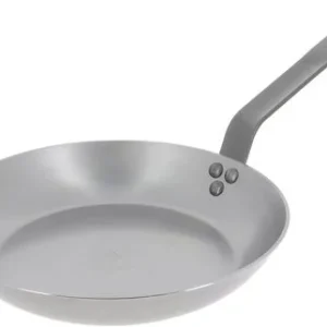 De Buyer MINERAL B Carbon Steel Fry Pan - 8” Diameter, 5.5” Cooking Surface